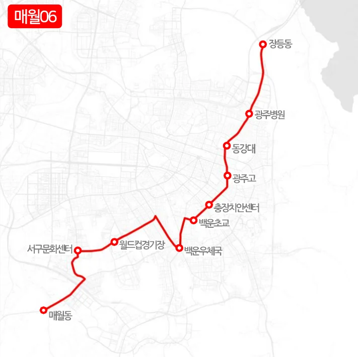 개편 전 매월06번 노선도