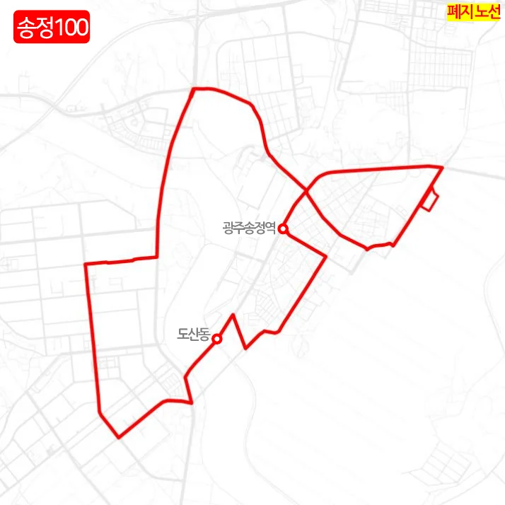 개편 전 송정100번 노선도