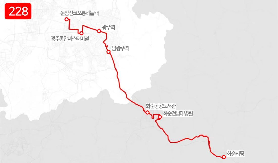 개편 전 228번 노선도
