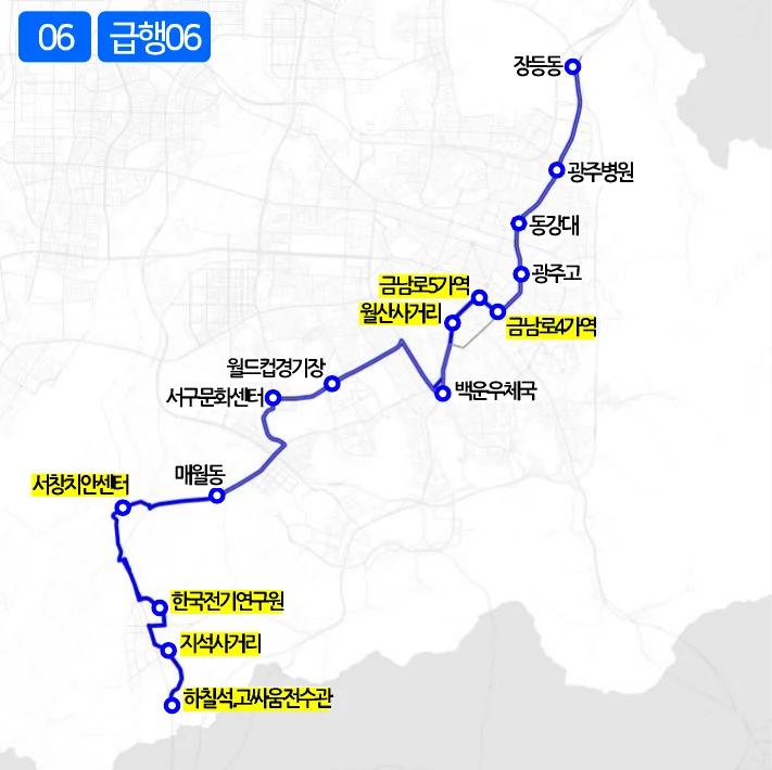 개편 후 06번 노선도