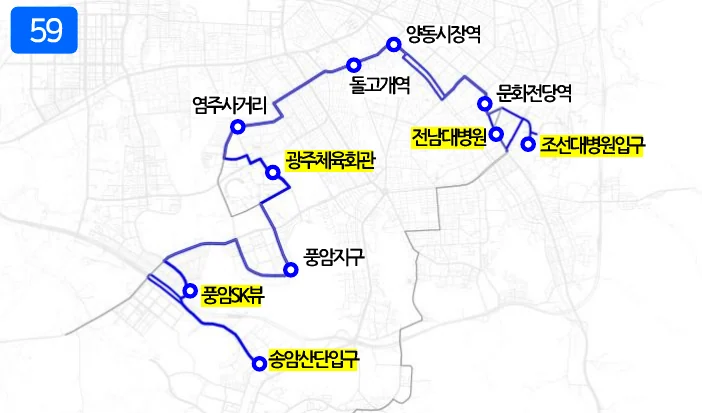 개편 후 59번 노선도
