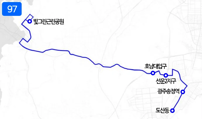 개편 후 97번 노선도